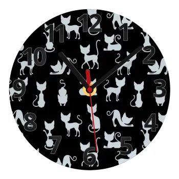 Γατούλες κυρίες, Ρολόι τοίχου γυάλινο (20cm)