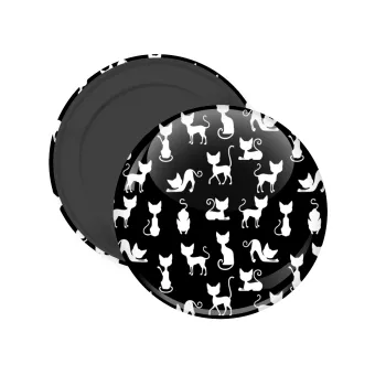 Γατούλες κυρίες, Μαγνητάκι ψυγείου στρογγυλό διάστασης 5cm