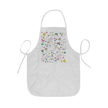 Cats unicorns, Ποδιά Σεφ ολόσωμη κοντή  Παιδική (44x62cm)