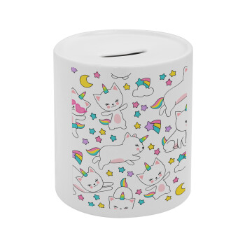 Cats unicorns, Κουμπαράς πορσελάνης με τάπα