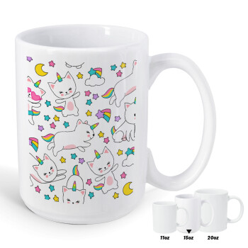 Cats unicorns, Κούπα Mega, κεραμική, 450ml
