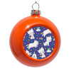 Orange Christmas tree ornament bauble 8cm