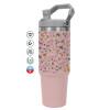 Pink color, 890ml (30oz) stainless Steel Tumbler with Handle
