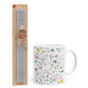 Easter Set, Ceramic Cup (330ml) & Easter aromatic flat candle (30cm) (GRAY)