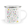 Metallic enamel cup white 360ml