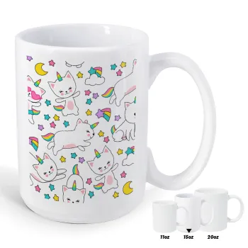 Cats unicorns, Κούπα Mega, κεραμική, 450ml