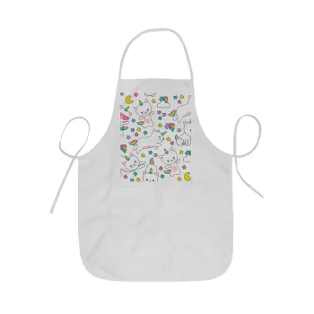 Cats unicorns, Ποδιά Σεφ ολόσωμη κοντή  Παιδική (44x62cm)