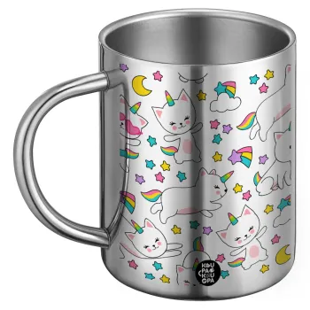 Cats unicorns, BIG Mug Stainless steel double wall (450ml)
