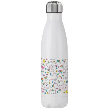 Cats unicorns, Μεταλλικό παγούρι θερμός (Stainless steel), διπλού τοιχώματος, 750ml