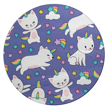 Cats unicorns, Επιφάνεια κοπής γυάλινη στρογγυλή (30cm)