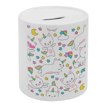 Cats unicorns, Κουμπαράς πορσελάνης με τάπα