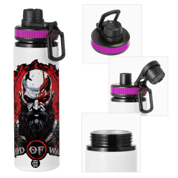 God of war, Metallic water bottle with safety lid, 850ml aluminum