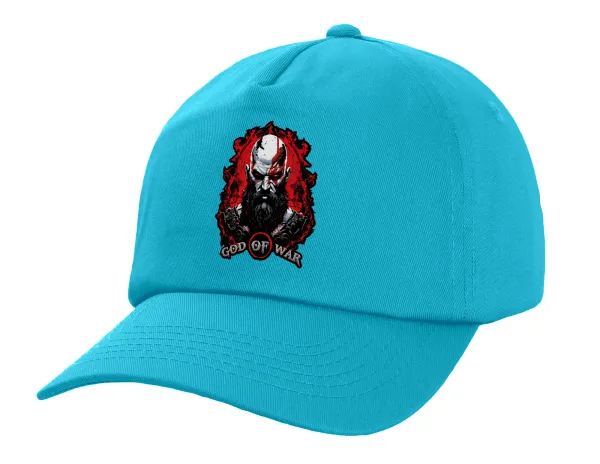 God of war — Adult Baseball Cap, 100% Cotton, Blue (COTTON, ADULT, UNISEX, ONE SIZE)
