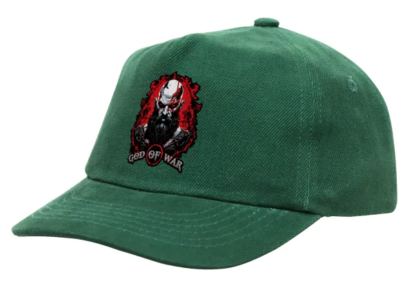 God of war — Children's Baseball Cap, 100% Cotton Drill, GREEN (COTTON, CHILDREN'S, ONE SIZE)