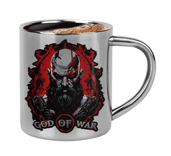 God of war — Double-wall metal cup for espresso (220ml)