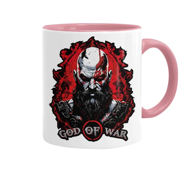 God of war — Mug colored pink, ceramic, 330ml
