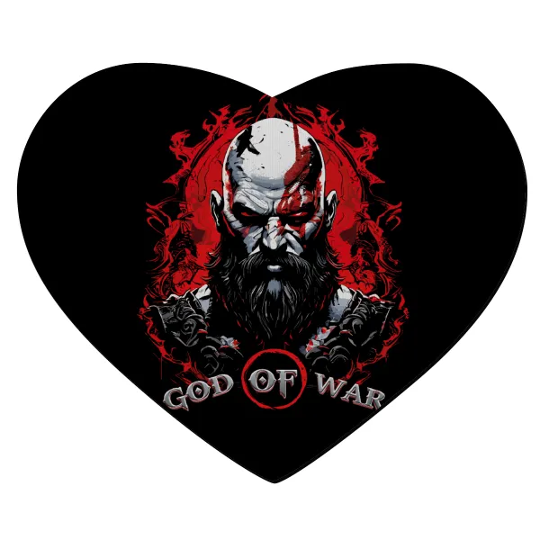 God of war — Mousepad heart 23x20cm
