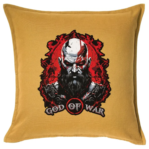 God of war — Μαξιλάρι καναπέ Κίτρινο 100% βαμβάκι, περιέχεται το γέμισμα (50x50cm)