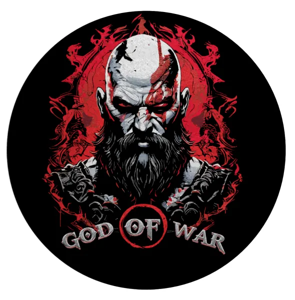 God of war — Επιφάνεια κοπής γυάλινη στρογγυλή (30cm)