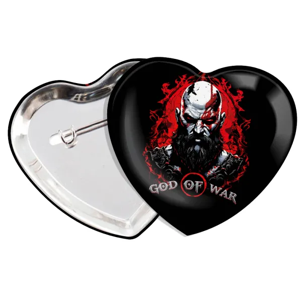God of war — Heart pin badge (57x52mm)