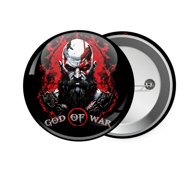 God of war — Pin badge, 7.5cm
