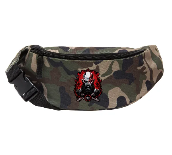 God of war — Unisex waist bag (banana) in Jungle camouflage color with 2 pockets
