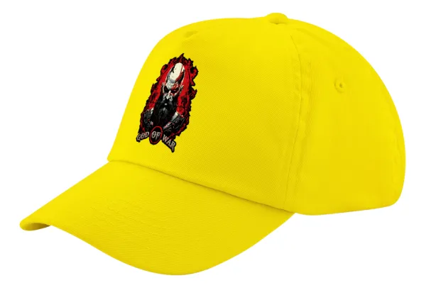 God of war — Child's Baseball Cap, 100% Cotton Twill, Yellow (COTTON, CHILD, UNISEX, ONE SIZE)