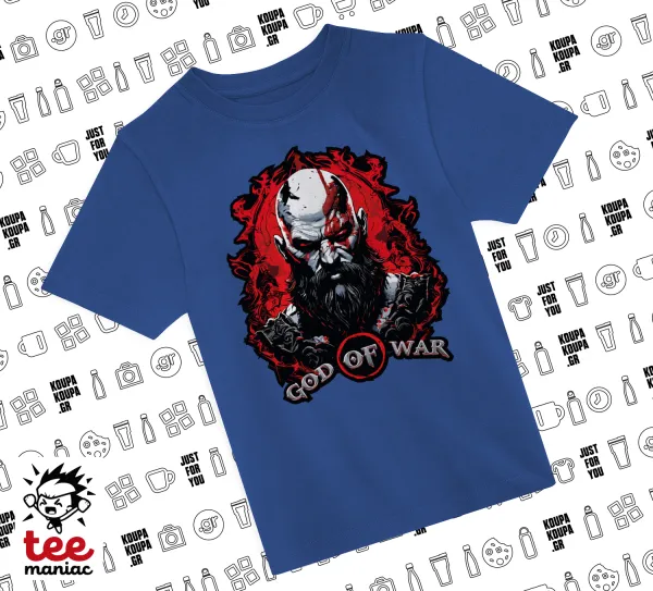 God of war — ΜΠΛΕ Παιδικό T-Shirt από 100% βαμβάκι, για κάθε μέρα. Vegan & OEKO-TEX πιστοποιημένο.