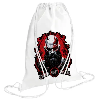 God of war, Backpack pouch GYMBAG white (28x40cm)