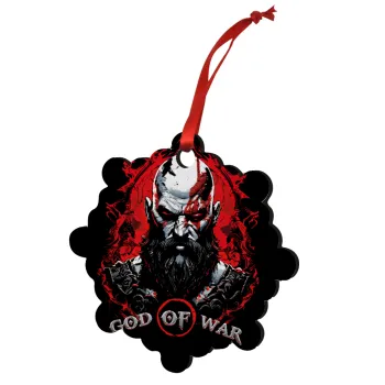 God of war, Στολίδι Χριστουγεννιάτικο στολίδι snowflake ξύλινο 7.5cm