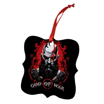 God of war, Christmas ornament polygon wooden 7.5cm