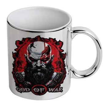 God of war, Κούπα κεραμική, ασημένια καθρέπτης, 330ml