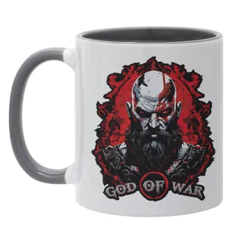 God of war, Κούπα χρωματιστή γκρι, κεραμική, 330ml
