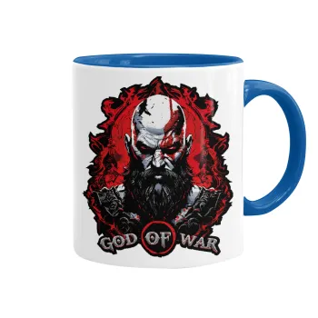 God of war, Κούπα χρωματιστή μπλε, κεραμική, 330ml