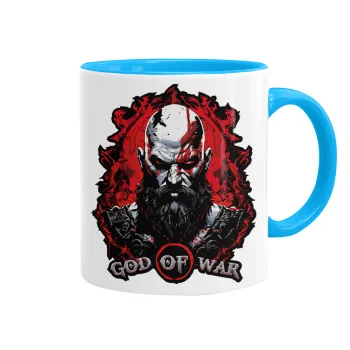 God of war, Mug colored light blue, ceramic, 330ml