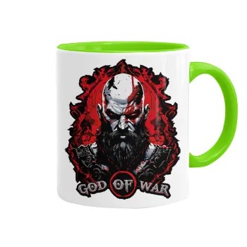 God of war, Mug colored light green, ceramic, 330ml