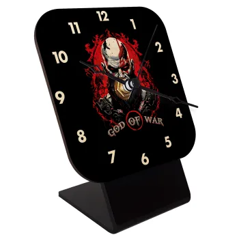 God of war, Quartz Table clock in natural wood (10cm)