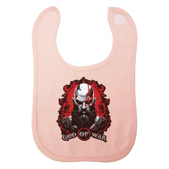 God of war, Σαλιάρα με Σκρατς ΡΟΖ 100% Organic Cotton (0-18 months)