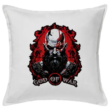 God of war, Μαξιλάρι καναπέ ΛΕΥΚΟ 100% βαμβάκι, περιέχεται το γέμισμα (50x50cm)