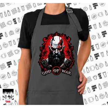 God of war, Ποδιά μακριά Σεφ ολόσωμη με τσέπες GREY (ΕΝΗΛΙΚΩΝ)