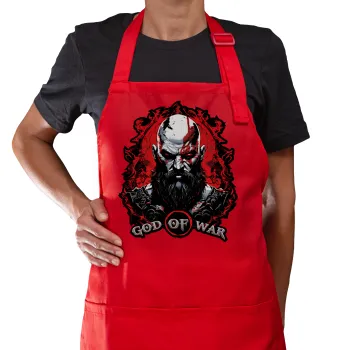 God of war, Ποδιά Μακριά Σεφ ολόσωμη με τσέπες Κόκκινη (ΕΝΗΛΙΚΩΝ)