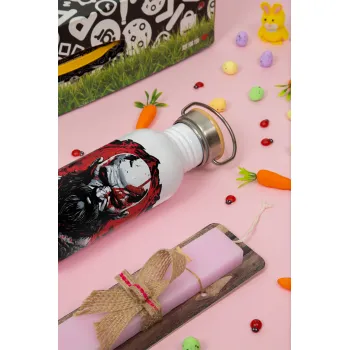 God of war, Πασχαλινή Λαμπάδα με παγούρι μεταλλικό (620ml, stainless steel) & κερί αρωματικό πλακέ (30cm) (ΡΟΖ)