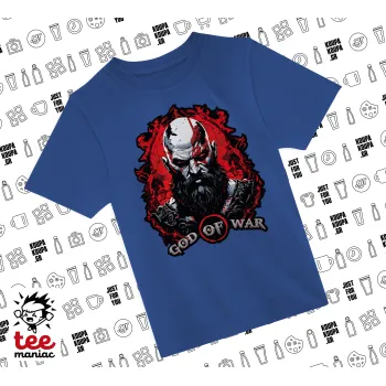 God of war, Παιδικό T-Shirt ΜΠΛΕ από 100% βαμβάκι, για κάθε μέρα. Vegan & OEKO-TEX πιστοποιημένο.