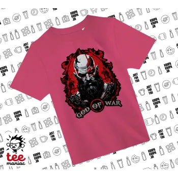 God of war, ΡΟΖ παιδικό T-Shirt από 100% βαμβάκι, για κάθε μέρα. Vegan & OEKO-TEX πιστοποιημένο.