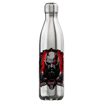 God of war, Μεταλλικό παγούρι θερμός Inox (Stainless steel), διπλού τοιχώματος, 750ml