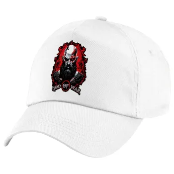 God of war, Καπέλο παιδικό Baseball, 100% Βαμβακερό Twill, Λευκό (ΒΑΜΒΑΚΕΡΟ, ΠΑΙΔΙΚΟ, UNISEX, ONE SIZE)