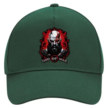 God of war, Καπέλο Ενηλίκων Ultimate ΠΡΑΣΙΝΟ, (100% ΒΑΜΒΑΚΕΡΟ DRILL, ΕΝΗΛΙΚΩΝ, UNISEX, ONE SIZE)