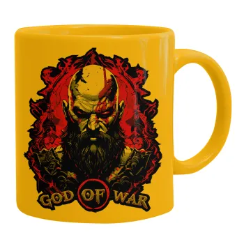 God of war, Κούπα, κεραμική κίτρινη, 330ml