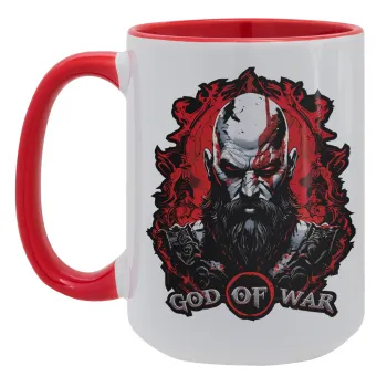 God of war, Κούπα Mega 15oz, κεραμική Κόκκινη, 450ml