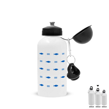 Fishing, Metal water bottle, White, aluminum 500ml